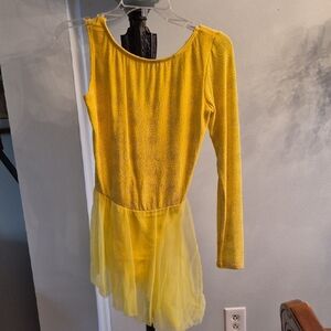 Elegant Yellow Women's Dance Costume